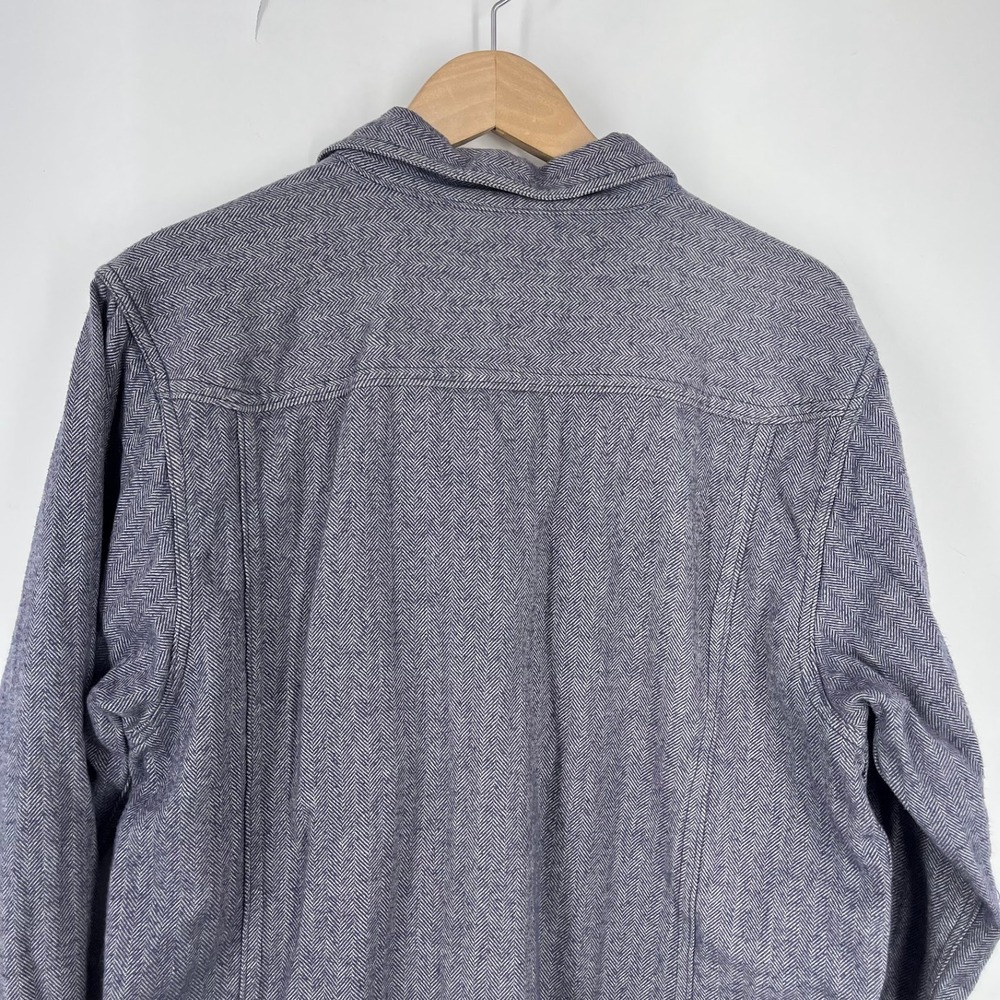 Kavu Mens Herringbone Flannel Lined Snap Down Lined Shirt Size L - Picture 4 of 13